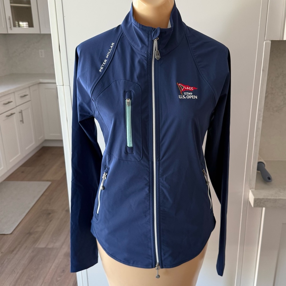 NWT LACC 123rd US Open Peter Millar Women's Blue Marshal Jacket Golf Size XS